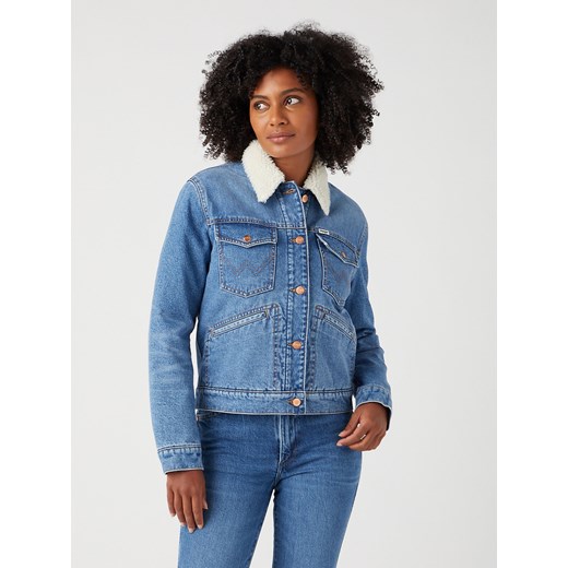 WRANGLER DAMSKA KURTKA JEANSOWA WRANGLER HERITAGE SHERPA JACKET FIRST LOVE 112342682 ze sklepu YouNeedit.pl w kategorii Kurtki damskie - zdjęcie 183923202