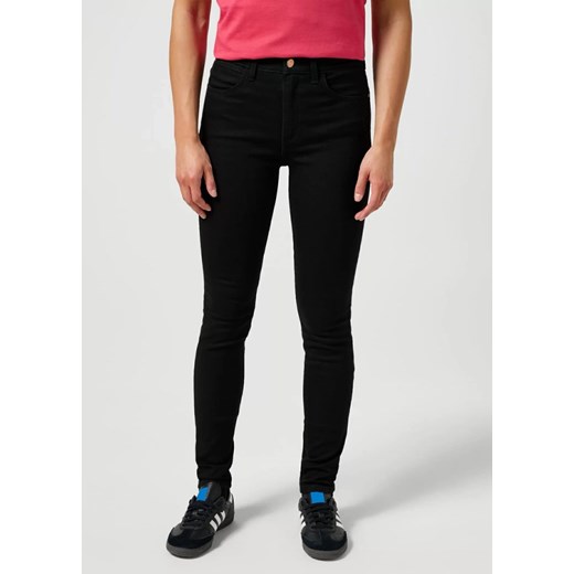 DAMSKIE SPODNIE WRANGLER HIGH SKINNY NOIR 112355388 ze sklepu YouNeedit.pl w kategorii Jeansy damskie - zdjęcie 183923282