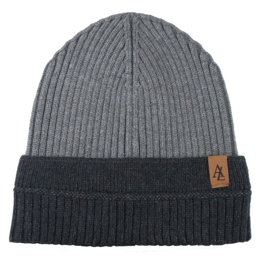 Jesienno-Zimowa Czapka (beanie) – Alties - Popiel z Grafitem CPAALTSbeanie12popielgraf ze sklepu JegoSzafa.pl w kategorii Czapki zimowe męskie - zdjęcie 183923590