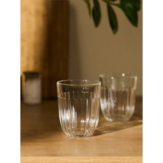 Sinsay - Ryflowane szklanki 4 pack - biały Sinsay One Size Sinsay