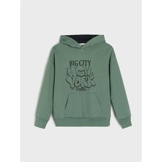 Sinsay - Bluza z kapturem - green spruce ze sklepu Sinsay w kategorii Bluzy chłopięce - zdjęcie 183923721