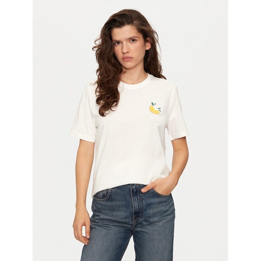 Vila T-Shirt Sybil 14097443 Biały Regular Fit ze sklepu MODIVO w kategorii Bluzki damskie - zdjęcie 183924831