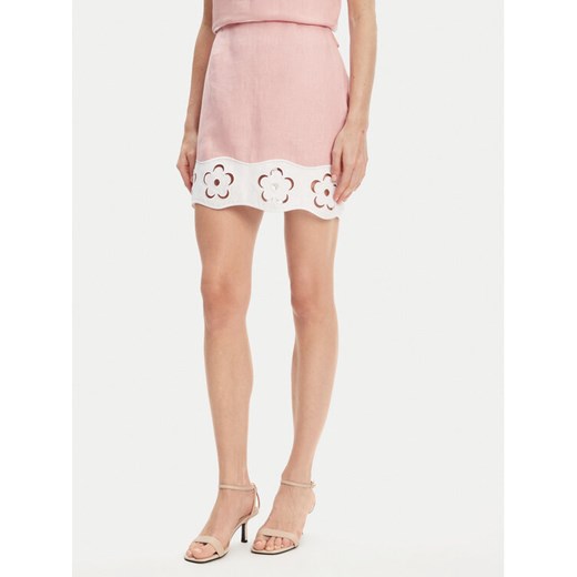 STAUD Spódnica mini Margaux R25S6138LN Różowy Regular Fit ze sklepu MODIVO w kategorii Spódnice - zdjęcie 183924841