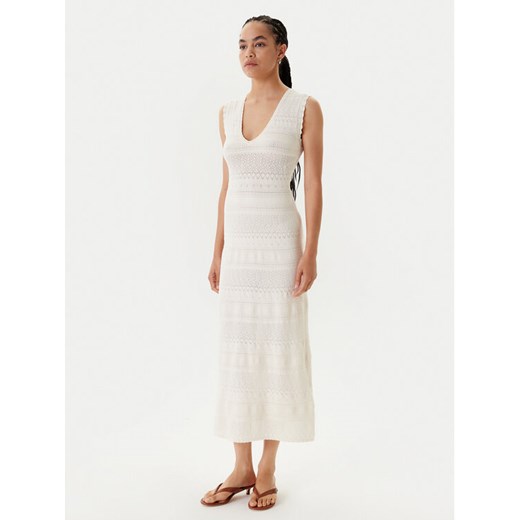 Morgan Sukienka dzianinowa 242-RMALISA Beżowy Slim Fit ze sklepu MODIVO w kategorii Sukienki - zdjęcie 183924862