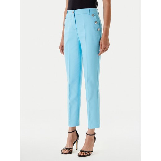Morgan Chinosy 251-PKY.F Turkusowy Slim Fit ze sklepu MODIVO w kategorii Spodnie damskie - zdjęcie 183924900