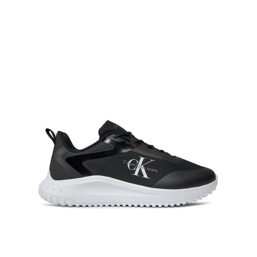 Calvin Klein Jeans Sneakersy Eva Runner Low Lace Ml Mix YM0YM00968 Szary ze sklepu MODIVO w kategorii Buty sportowe męskie - zdjęcie 183924910