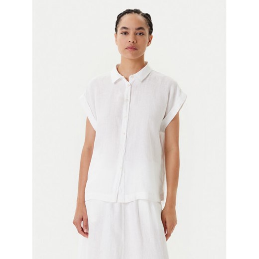 United Colors Of Benetton Koszula 5BMLDQ06V Biały Regular Fit ze sklepu MODIVO w kategorii Koszule damskie - zdjęcie 183924914
