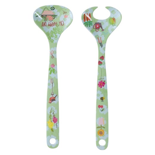 Overbeck and Friends Sztućce &quot;Oh Happy Day&quot; w kolorze zielonym do sałaty - dł. 26,5 cm ze sklepu Limango Polska w kategorii Akcesoria kuchenne - zdjęcie 183926590