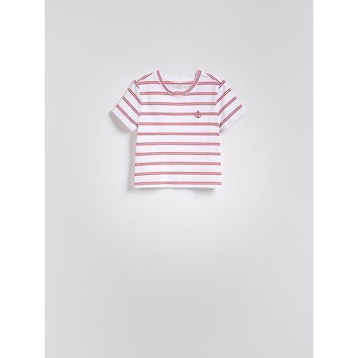 Reserved - T-shirt w paski - czerwony Reserved L Reserved