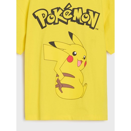 Sinsay - Koszulka z nadrukiem Pokemon - żółty Sinsay 98 (2-3 l) Sinsay