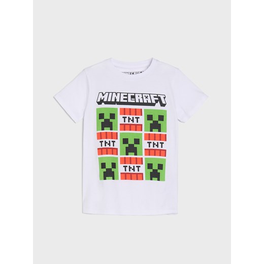 T-shirt chłopięce biały Sinsay 