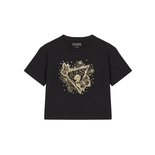 Guess T-Shirt J5YI35 K6YW4 Czarny Regular Fit ze sklepu MODIVO w kategorii Bluzki dziewczęce - zdjęcie 183932114