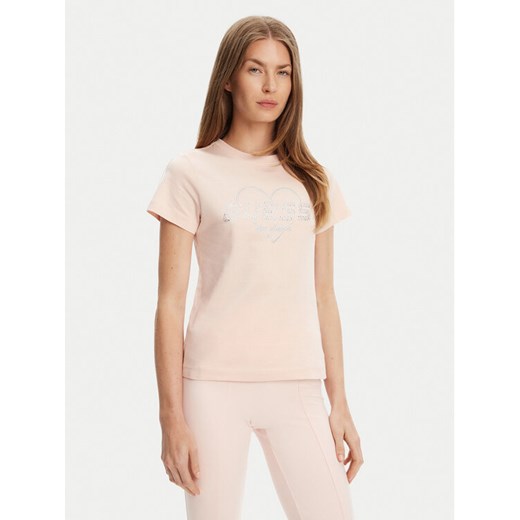 Guess T-Shirt V5GI10 K9RM1 Różowy Regular Fit ze sklepu MODIVO w kategorii Bluzki damskie - zdjęcie 183932162