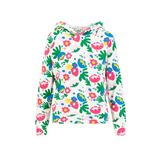 Blutsgeschwister Bluza &quot;Miracle of Wimbledonhappy&quot; w kolorze białym ze wzorem ze sklepu Limango Polska w kategorii Bluzy damskie - zdjęcie 183933414