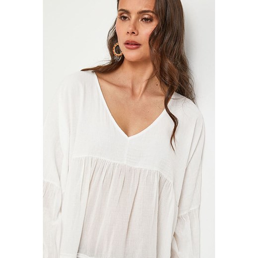 Lin Passion Bluzka w kolorze białym Lin Passion 40/42 okazja Limango Polska