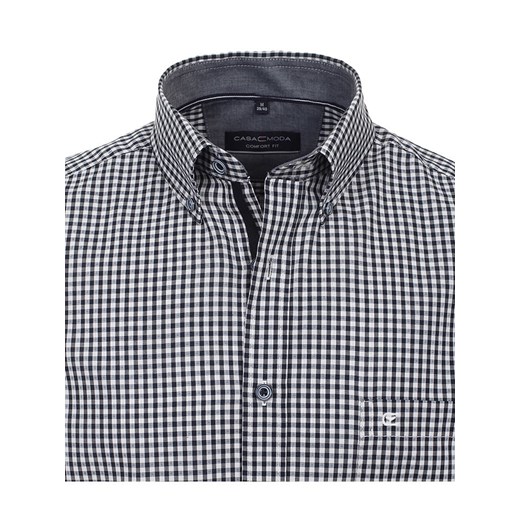 Koszula męska Casamoda casual z kołnierzykiem button down z krótkim rękawem
