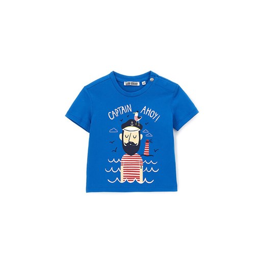 Original Marines T-Shirt DFP0260NM Niebieski Regular Fit ze sklepu MODIVO w kategorii Kaftaniki i bluzki - zdjęcie 183934800
