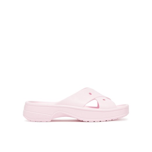 Crocs Klapki Cross Strap 210840 Różowy ze sklepu MODIVO w kategorii Klapki damskie - zdjęcie 183934810