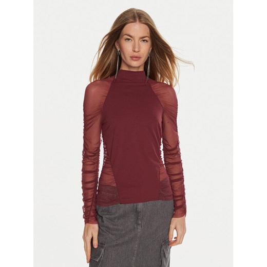 Patrizia Pepe Bluzka 8M1626/J129-M511 Bordowy Regular Fit ze sklepu MODIVO w kategorii Bluzki damskie - zdjęcie 183934811