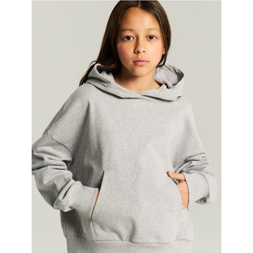 Sinsay - Bluza z kapturem basic - szary ze sklepu Sinsay w kategorii Bluzy dziewczęce - zdjęcie 183937213