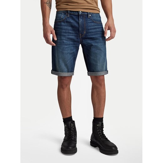 G-Star Raw Szorty jeansowe Mosa D24430-D538-G331 Granatowy Regular Fit ze sklepu MODIVO w kategorii Spodenki męskie - zdjęcie 183937852