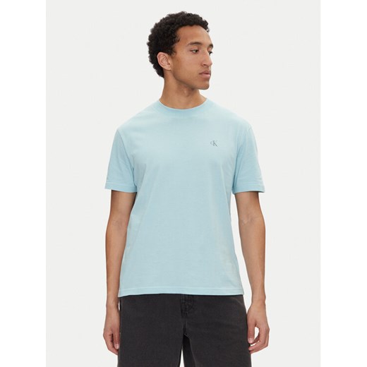 Calvin Klein Jeans T-Shirt Painted J30J327523 Błękitny Regular Fit ze sklepu MODIVO w kategorii T-shirty męskie - zdjęcie 183937860