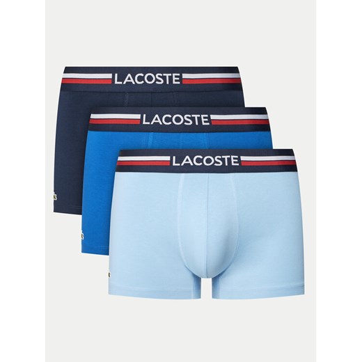 Lacoste Komplet 3 par bokserek 5H2390 Niebieski ze sklepu MODIVO w kategorii Majtki męskie - zdjęcie 183937901