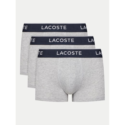Lacoste Komplet 3 par bokserek 5H1300 Szary ze sklepu MODIVO w kategorii Majtki męskie - zdjęcie 183937911
