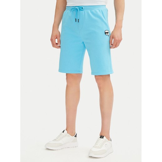 KARL LAGERFELD Szorty sportowe 705014 552900 Błękitny Regular Fit ze sklepu MODIVO w kategorii Spodenki męskie - zdjęcie 183937973
