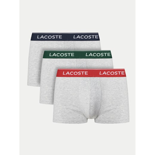 Lacoste Komplet 3 par bokserek 5H1297 Szary ze sklepu MODIVO w kategorii Majtki męskie - zdjęcie 183938021