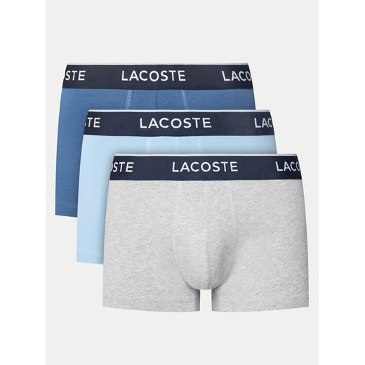 Lacoste Komplet 3 par bokserek 5H1300 Niebieski ze sklepu MODIVO w kategorii Majtki męskie - zdjęcie 183938031