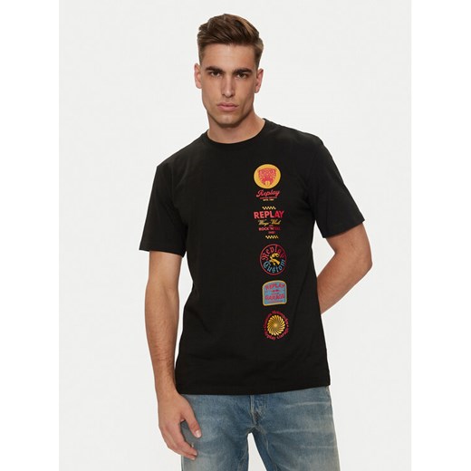 Replay T-Shirt M6875 .000.2660 Czarny Regular Fit ze sklepu MODIVO w kategorii T-shirty męskie - zdjęcie 183938040