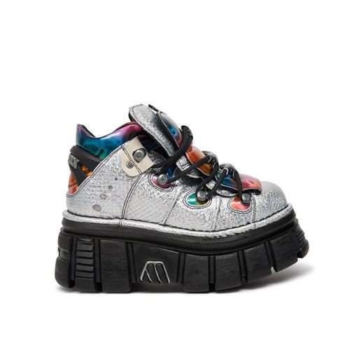 NEW ROCK Sneakersy M-106-C52 Srebrny ze sklepu MODIVO w kategorii Buty sportowe damskie - zdjęcie 183938053