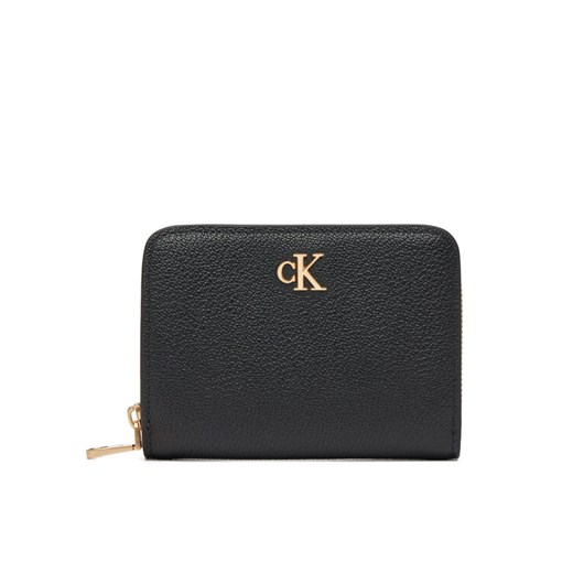 Calvin Klein Duży Portfel Męski Minimal Monogrm Lthr Med Flap Zi LV04F1064G Czarny ze sklepu MODIVO w kategorii Portfele damskie - zdjęcie 183938054