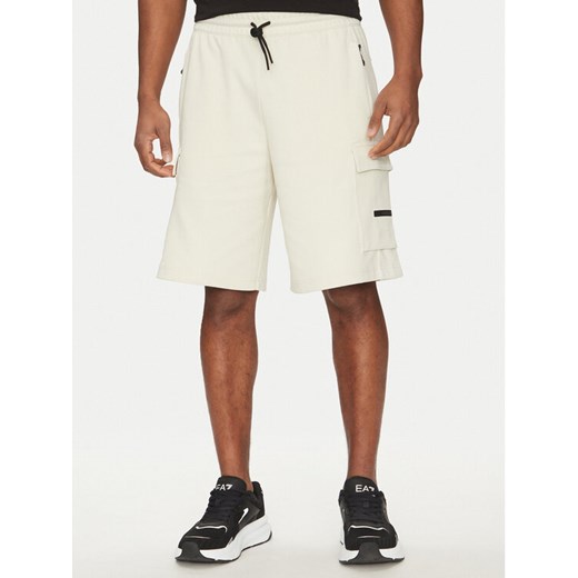 EA7 Emporio Armani Szorty sportowe 7M000326 AF12660 U1112 Écru Regular Fit ze sklepu MODIVO w kategorii Spodenki męskie - zdjęcie 183938084