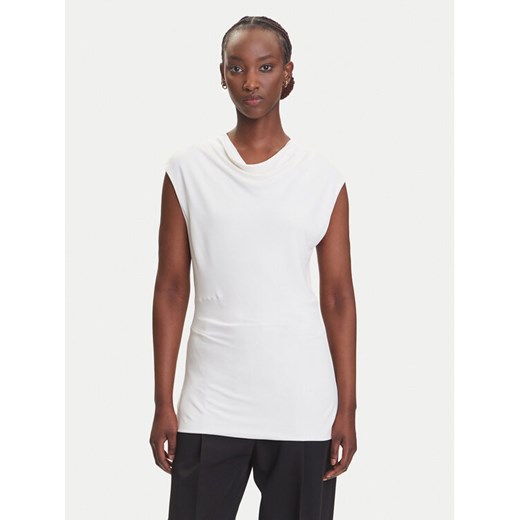 BOSS Bluzka Elamma 50541896 Biały Slim Fit ze sklepu MODIVO w kategorii Bluzki damskie - zdjęcie 183938101