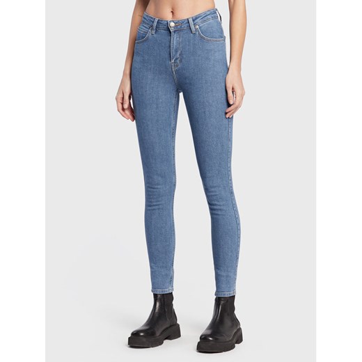 Lee Jeansy Ivy L32EFAMR 112320158 Niebieski Super Skinny Fit ze sklepu MODIVO w kategorii Jeansy damskie - zdjęcie 183938123