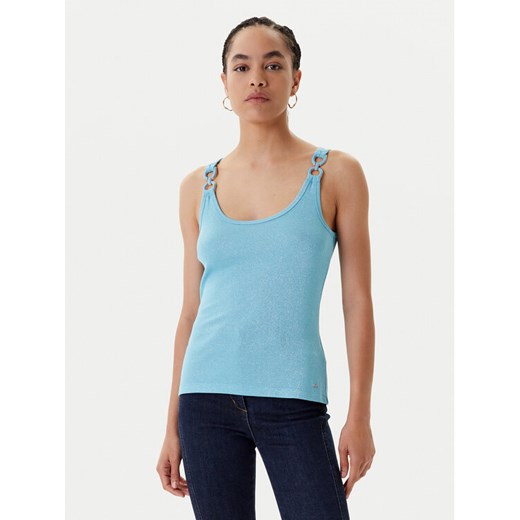 Morgan Top 251-DIDONI Turkusowy Slim Fit ze sklepu MODIVO w kategorii Bluzki damskie - zdjęcie 183938130