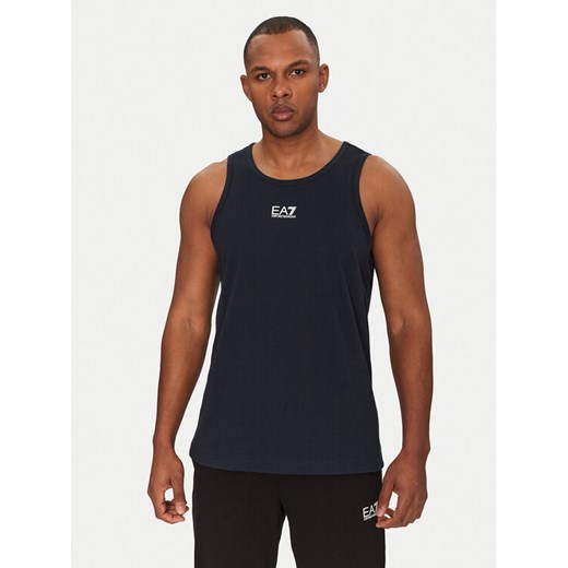 EA7 Emporio Armani Tank top 7M000295 AF10375 UB102 Granatowy Regular Fit ze sklepu MODIVO w kategorii T-shirty męskie - zdjęcie 183938143