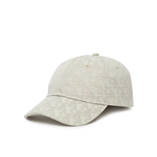 Czapka z daszkiem Calvin Klein Aop 6 Panel Baseball Cap LV04K5058G Beżowy ze sklepu eobuwie.pl w kategorii Czapki z daszkiem damskie - zdjęcie 183940774