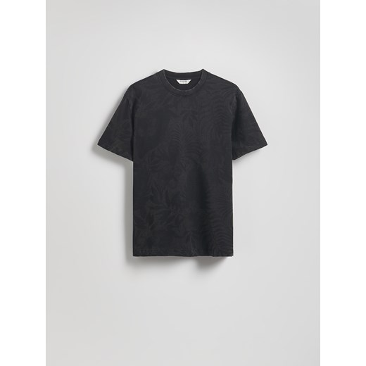 Reserved - T-shirt comfort z nadrukiem - czarny Reserved XXL Reserved