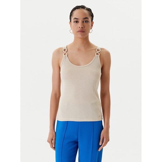 Morgan Top 251-DIDONI Beżowy Slim Fit ze sklepu MODIVO w kategorii Bluzki damskie - zdjęcie 183941474