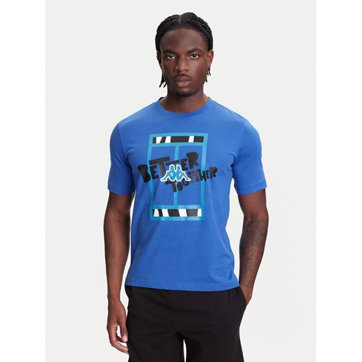 Kappa T-Shirt 351U8JW 741 Niebieski Regular Fit ze sklepu MODIVO w kategorii T-shirty męskie - zdjęcie 183941492