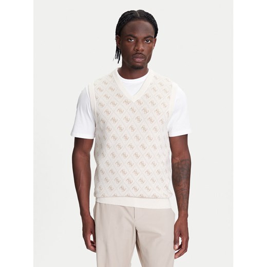 Guess Sweter M5YR09 Z3OE2 Beżowy Regular Fit ze sklepu MODIVO w kategorii Swetry męskie - zdjęcie 183941503