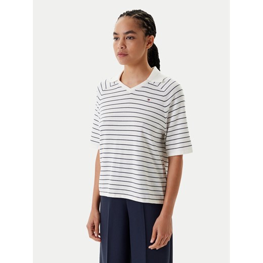 Tommy Hilfiger Polo WW0WW45694 Granatowy Regular Fit ze sklepu MODIVO w kategorii Bluzki damskie - zdjęcie 183941512