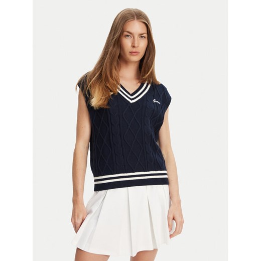 Guess Sweter V5GR00 Z3FB1 Granatowy Classic Fit ze sklepu MODIVO w kategorii Bluzki damskie - zdjęcie 183941554