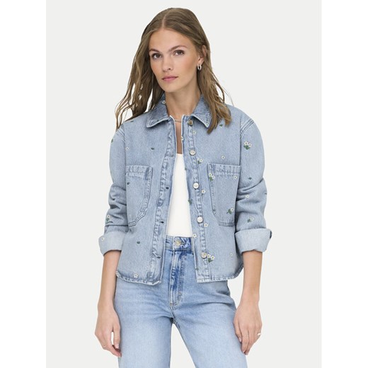 ONLY Koszula jeansowa Cassie 15349520 Niebieski Oversize ze sklepu MODIVO w kategorii Koszule damskie - zdjęcie 183941614