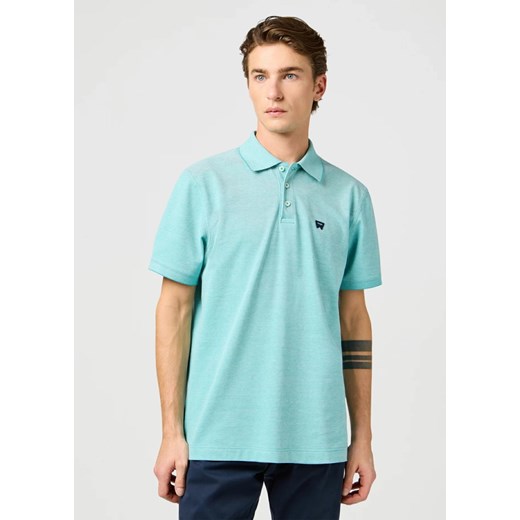 WRANGLER MĘSKA KOSZULKA WRANGLER REFINED POLO SHIRT TEAL 112362834 ze sklepu YouNeedit.pl w kategorii T-shirty męskie - zdjęcie 183942513