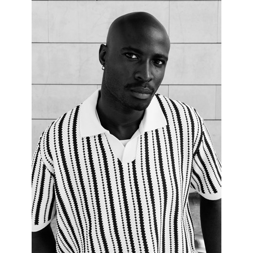 Reserved - Koszulka polo comfort w paski - złamana biel ze sklepu Reserved w kategorii T-shirty męskie - zdjęcie 183942633