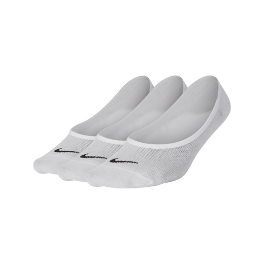 Damskie treningowe skarpety stopki Nike Everyday Lightweight (3 pary) - Biel ze sklepu Nike poland w kategorii Skarpetki damskie - zdjęcie 183942774